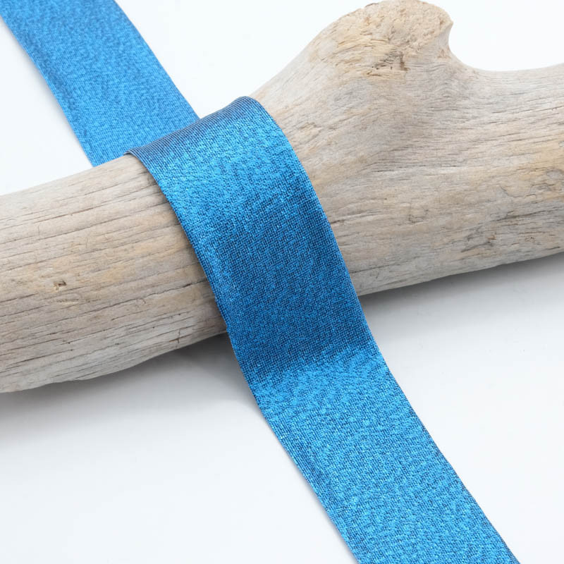 30mm Blue Lamé Bias Tape - Maison Klem